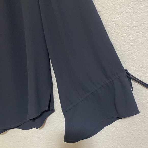 Loft Dark Gray Long Sleeve Button Down Blouse - Picture 2 of 9